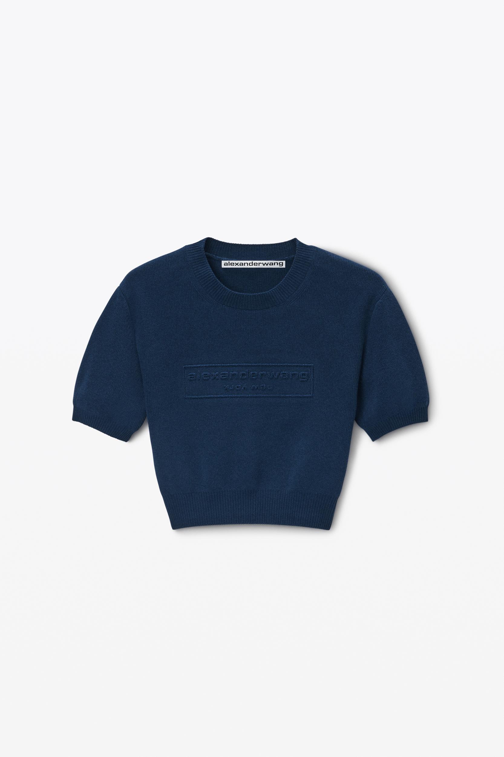 Logo-embossed Tee In Rib-knit Product Image