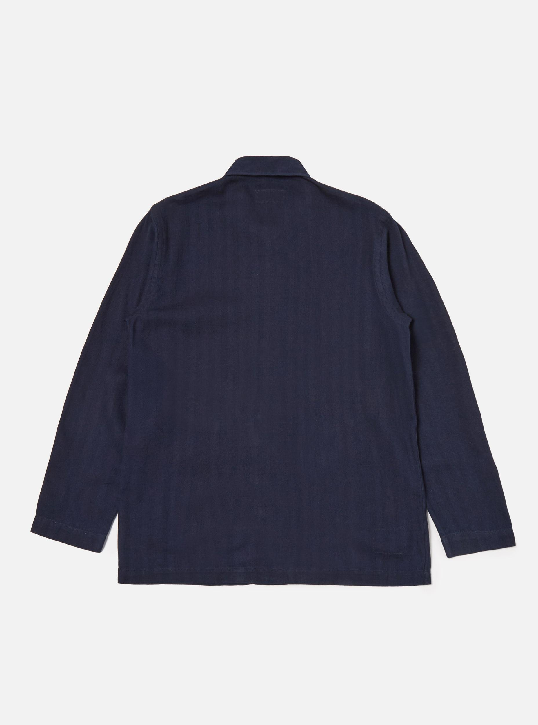 Indigo Herringbone Denim Bakers Overshirt Product Image