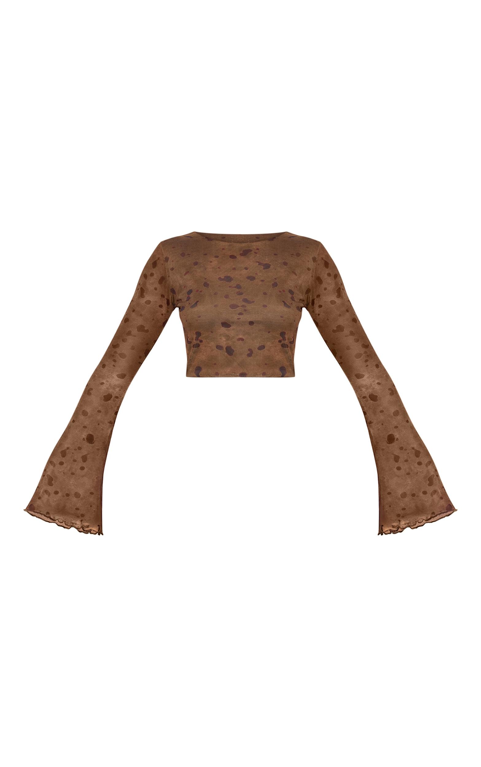 Basic Black Cotton Blend Long Sleeve Deep V Crop Top Product Image