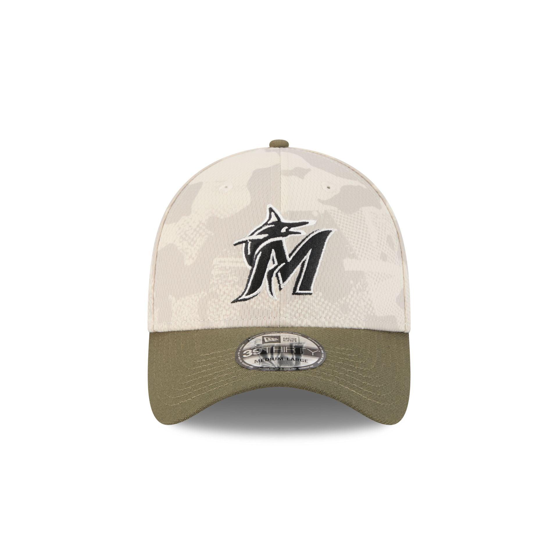 Miami Marlins Armed Forces Day 2025 39THIRTY Stretch Fit Hat Male Product Image