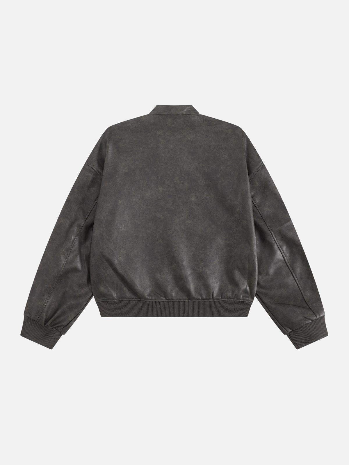 Aelfric Eden Zip Up Faux Leather Jacket Product Image