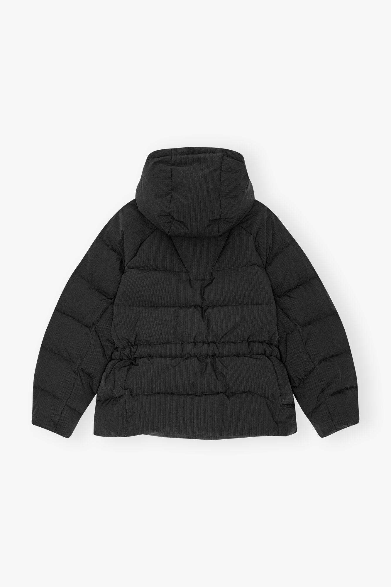 Black Tech Oversized Puffer Jacket Product Image