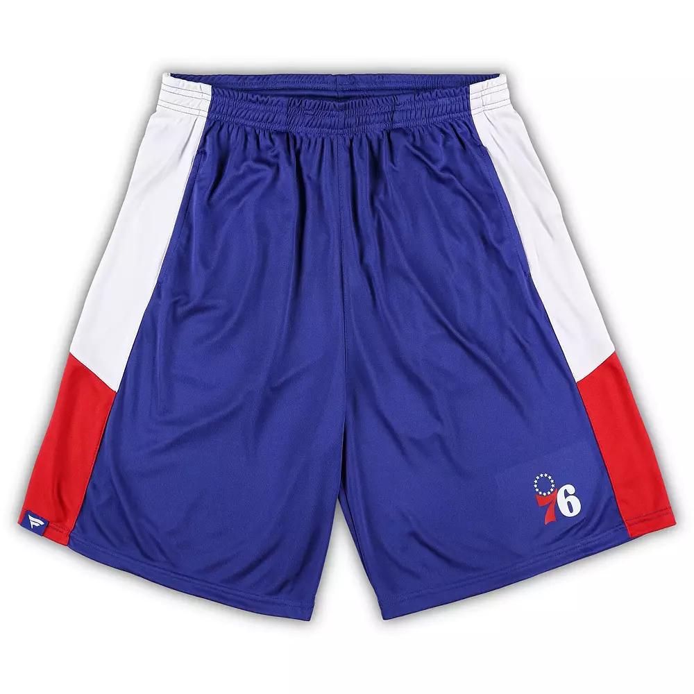 Men's Fanatics Branded Royal Philadelphia 76ers Big & Tall Champion Rush Practice Shorts,  Product Image