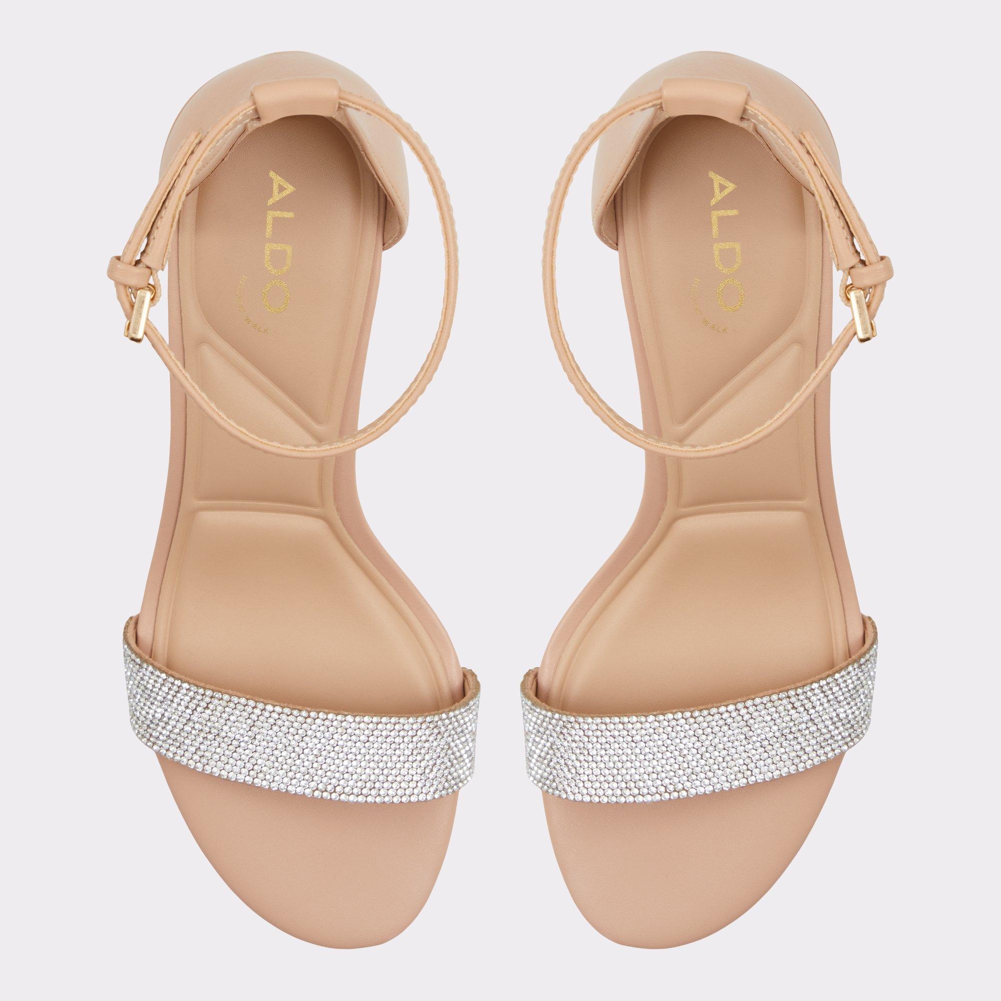 Pristine Bone Leather Smooth Women's Strappy sandals | ALDO US Product Image