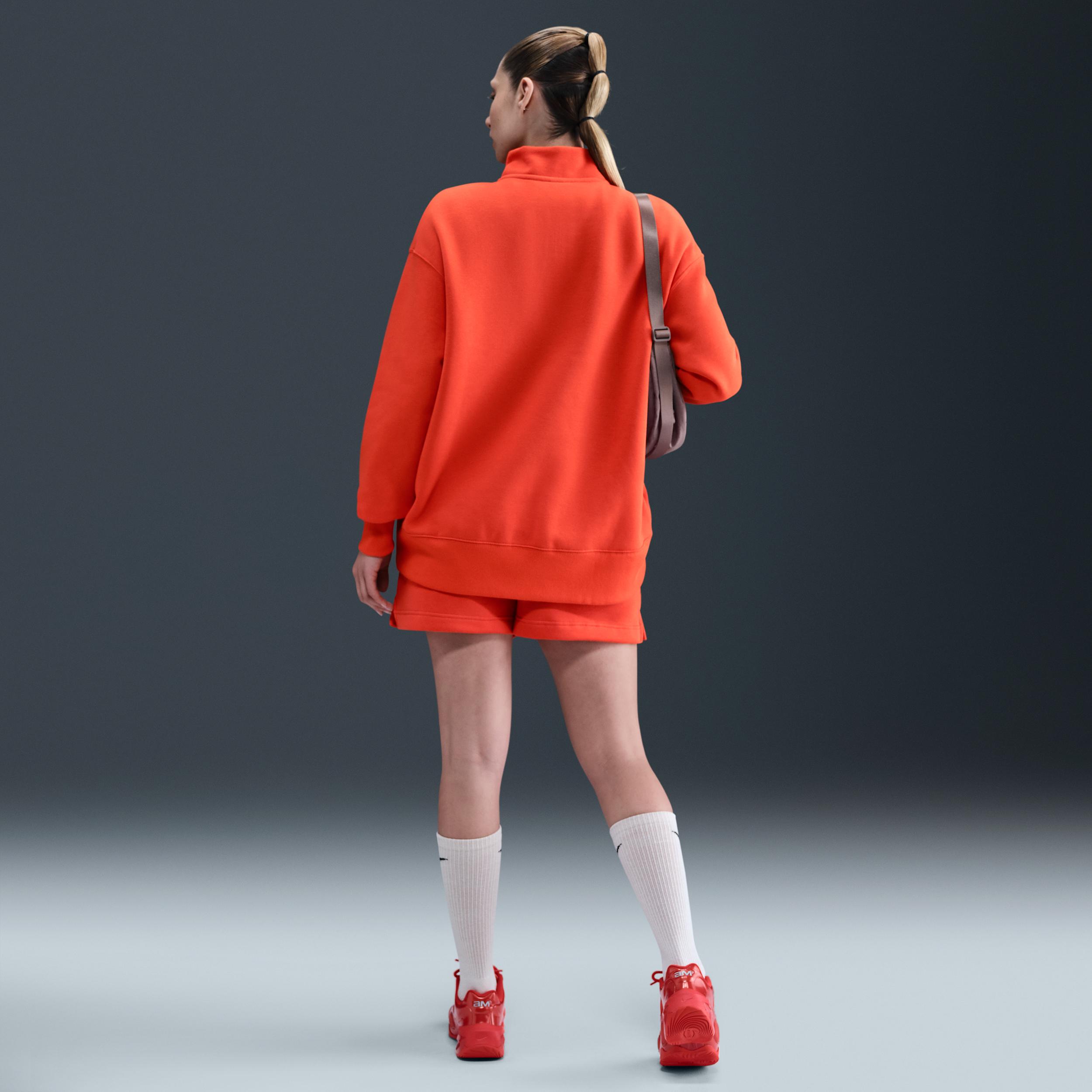 Womens Nike Sportswear Phoenix Fleece Oversized 1/4-Zip Long Sweatshirt | HJ0931-633 Product Image