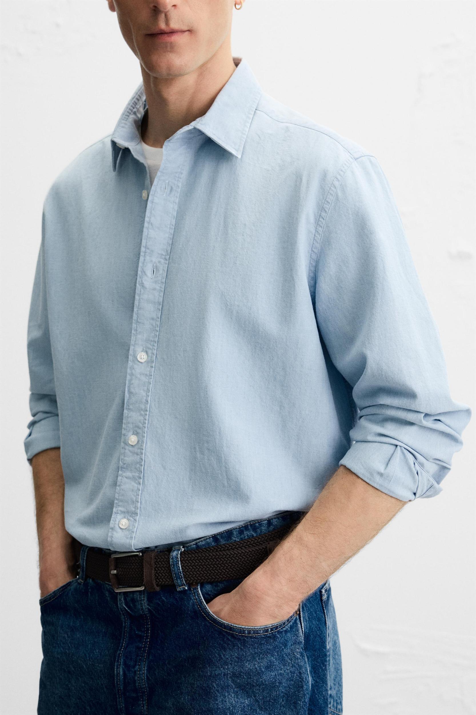CHAMBRAY TEXTURED SHIRT Product Image