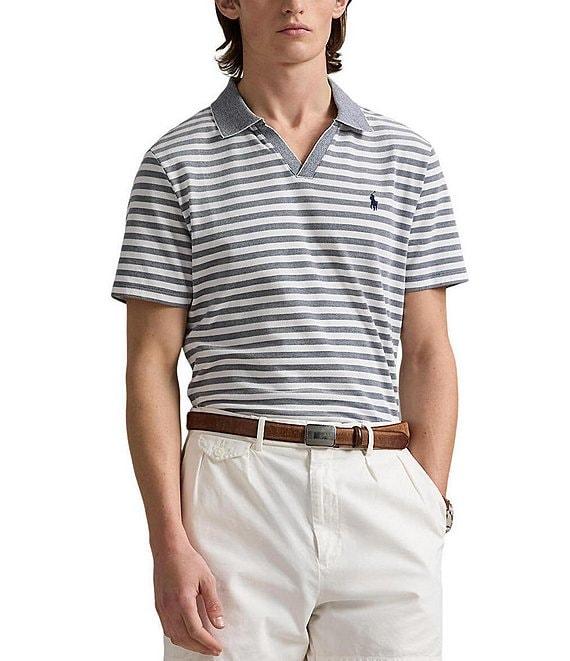 Polo Ralph Lauren Stripe Featherweight Mesh Short Sleeve Polo Shirt Product Image