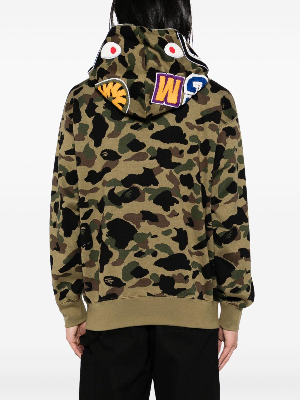 1ST camo-jacquard shark hoodie Product Image