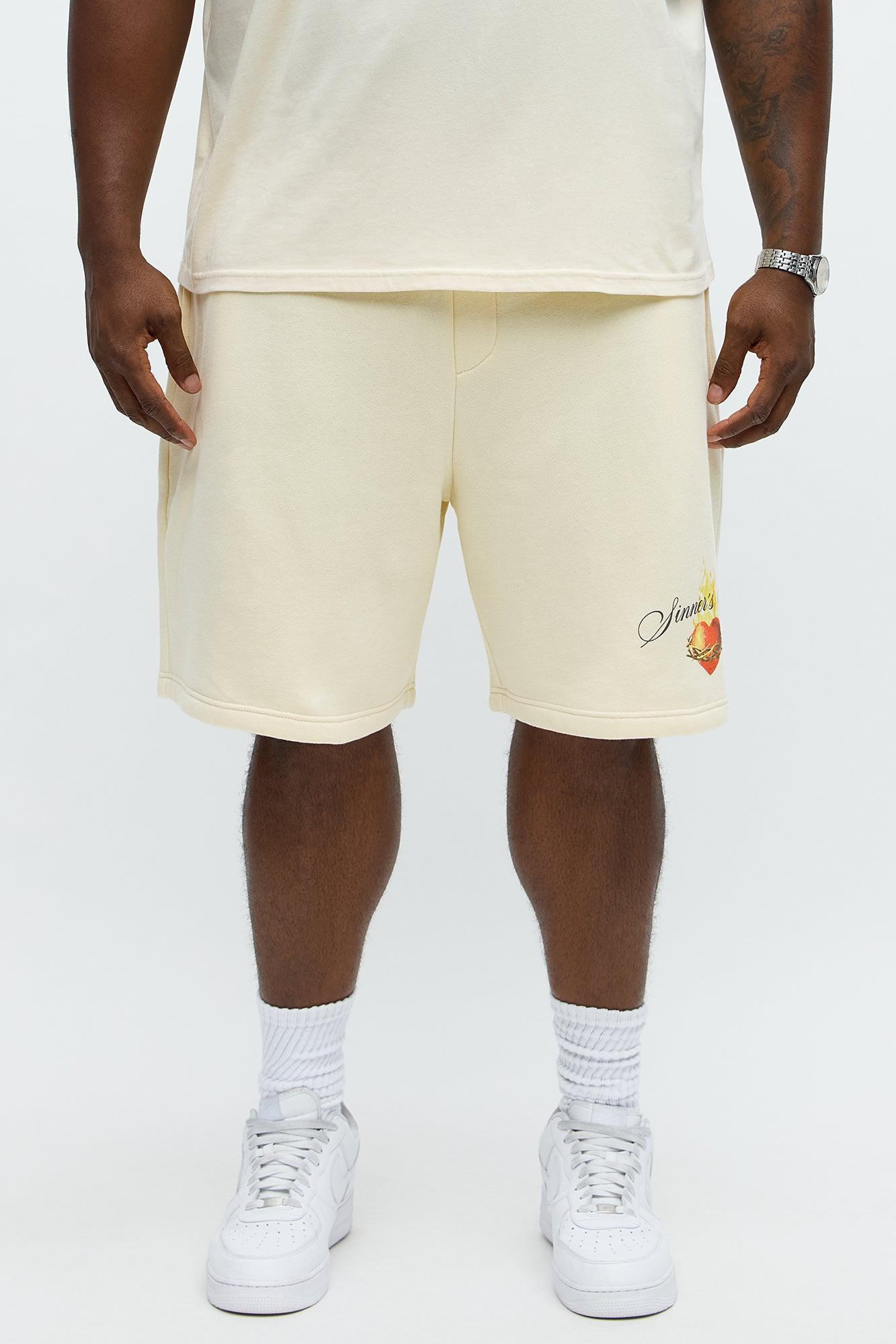 Sinners Club Sweatshort - Cream Male Product Image