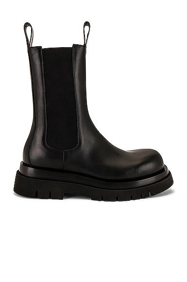 BOTTEGA VENETA Black Leather Ankle Boots Product Image