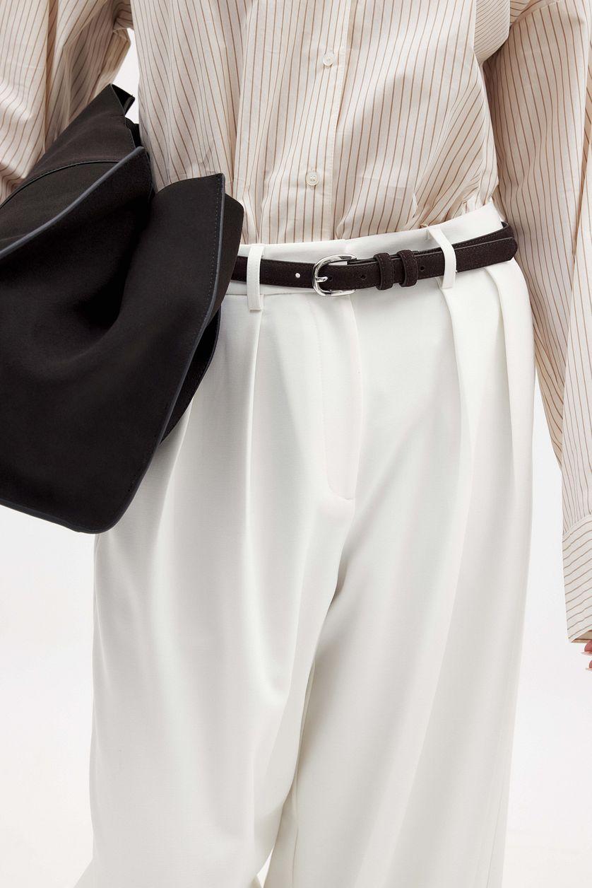 Wide High Waist Suit Pants Product Image