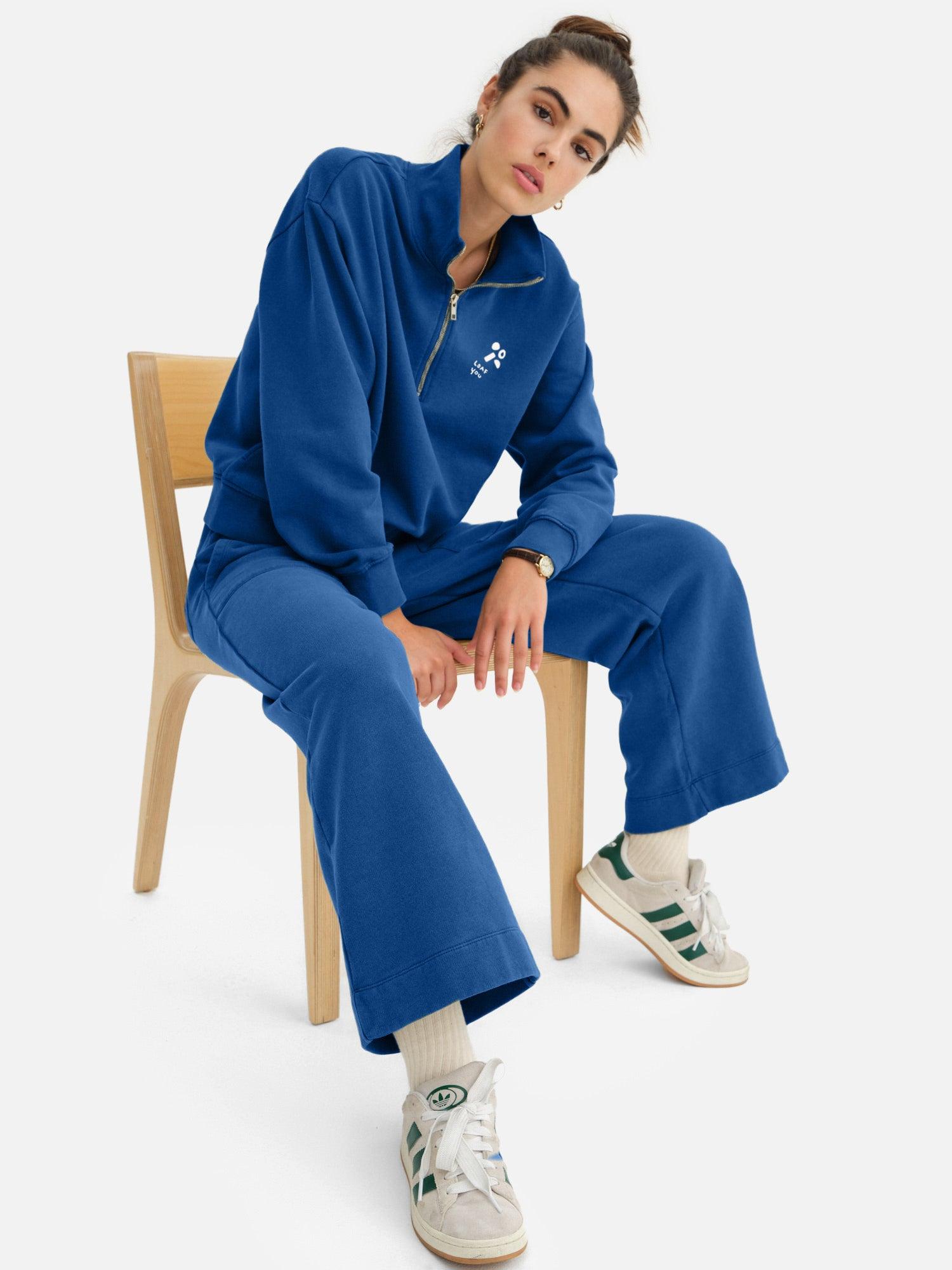 Organic Fleece Graphic Quarter Zip Sweatshirt Female Product Image