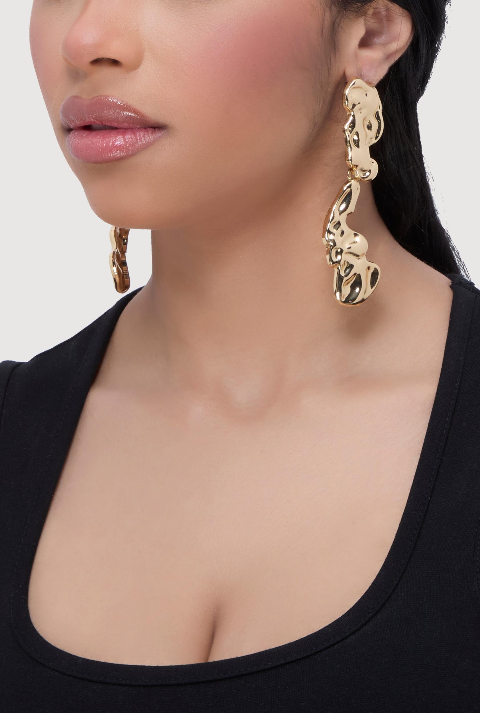 Heart Toggle Necklace and Bracelet with Hoop Earring Trio Unisex Product Image