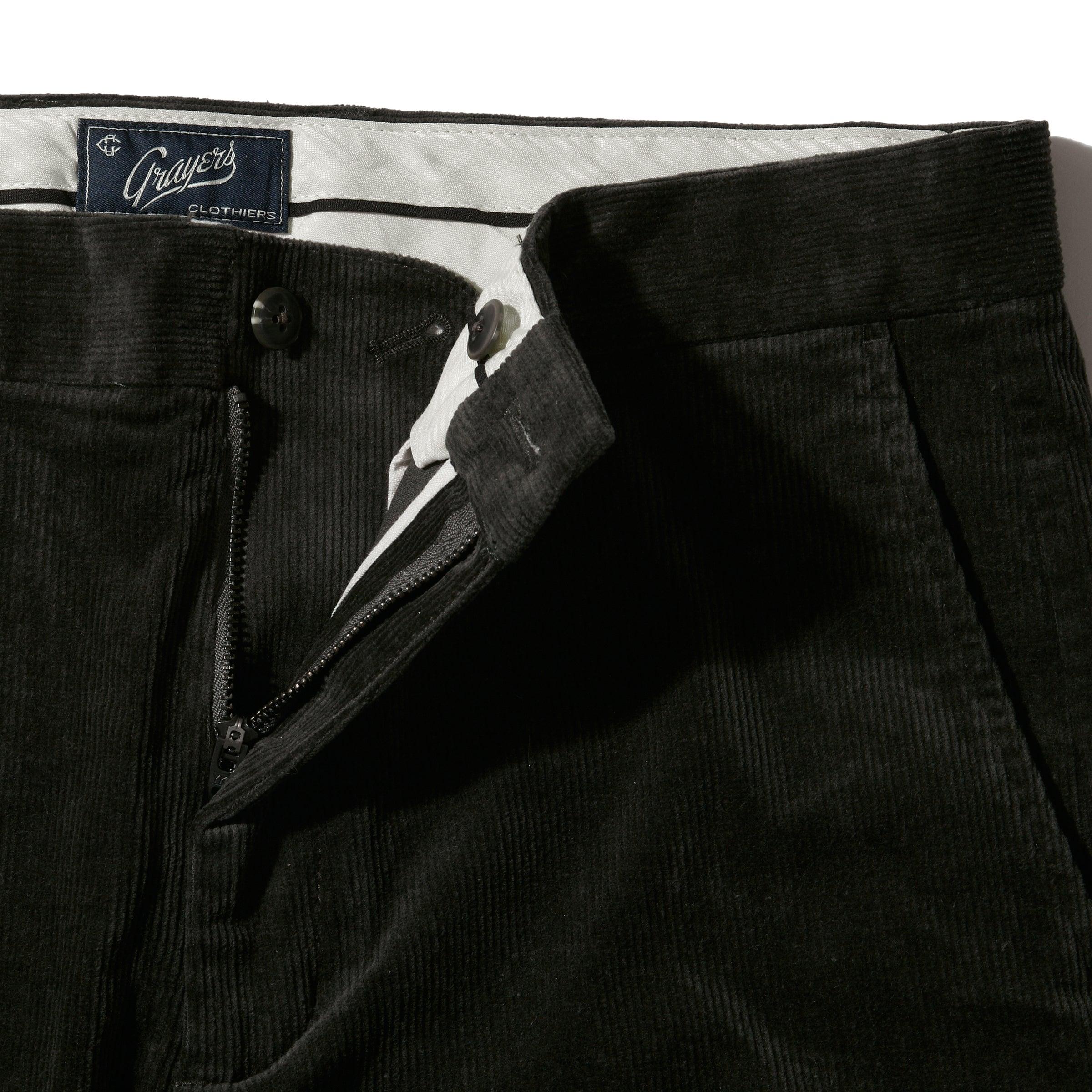 Corduroy Stretch Slim Fit Pants - Dark Olive Product Image