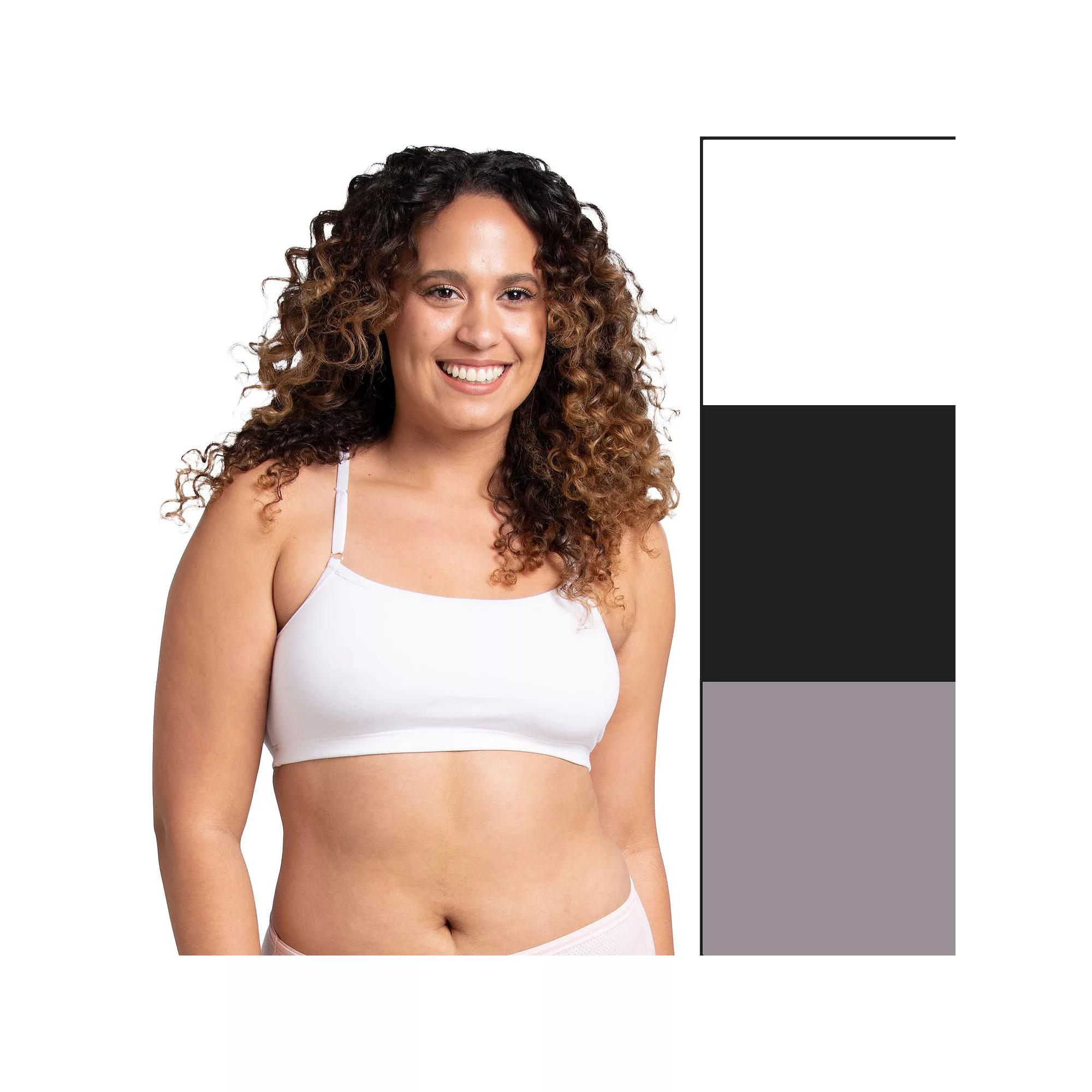 Women's Fruit of the Loom® 360 Stretch Bra 3-pack 3DSCSCT, Size: XXL, Tiffany Silver Pack Product Image