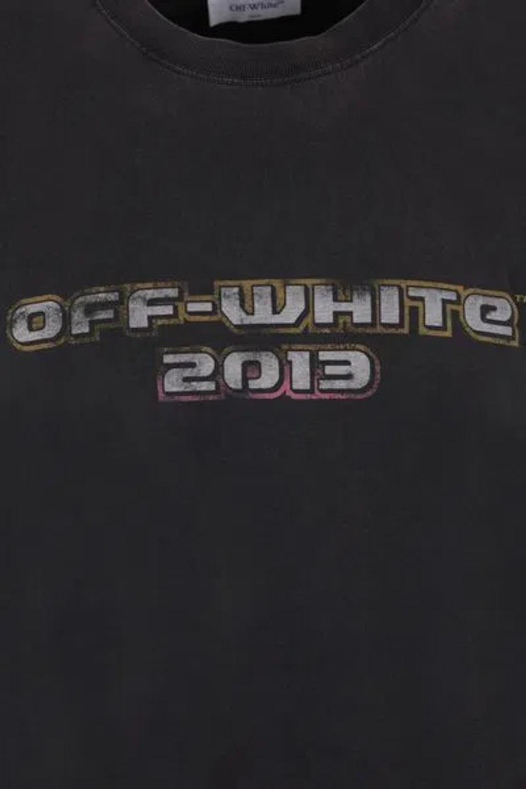 OFF-WHITE Off White™ Black Crew Neck T Shirt With Print Product Image