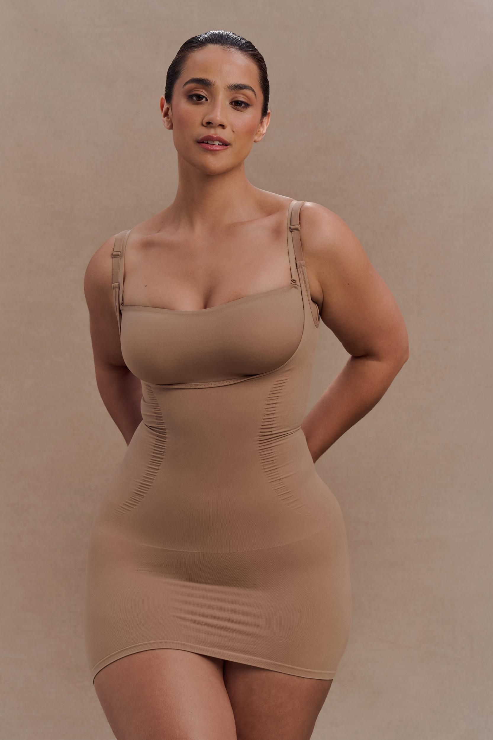 Jocelyn Backless Shapewear Mini Dress - Latte Product Image