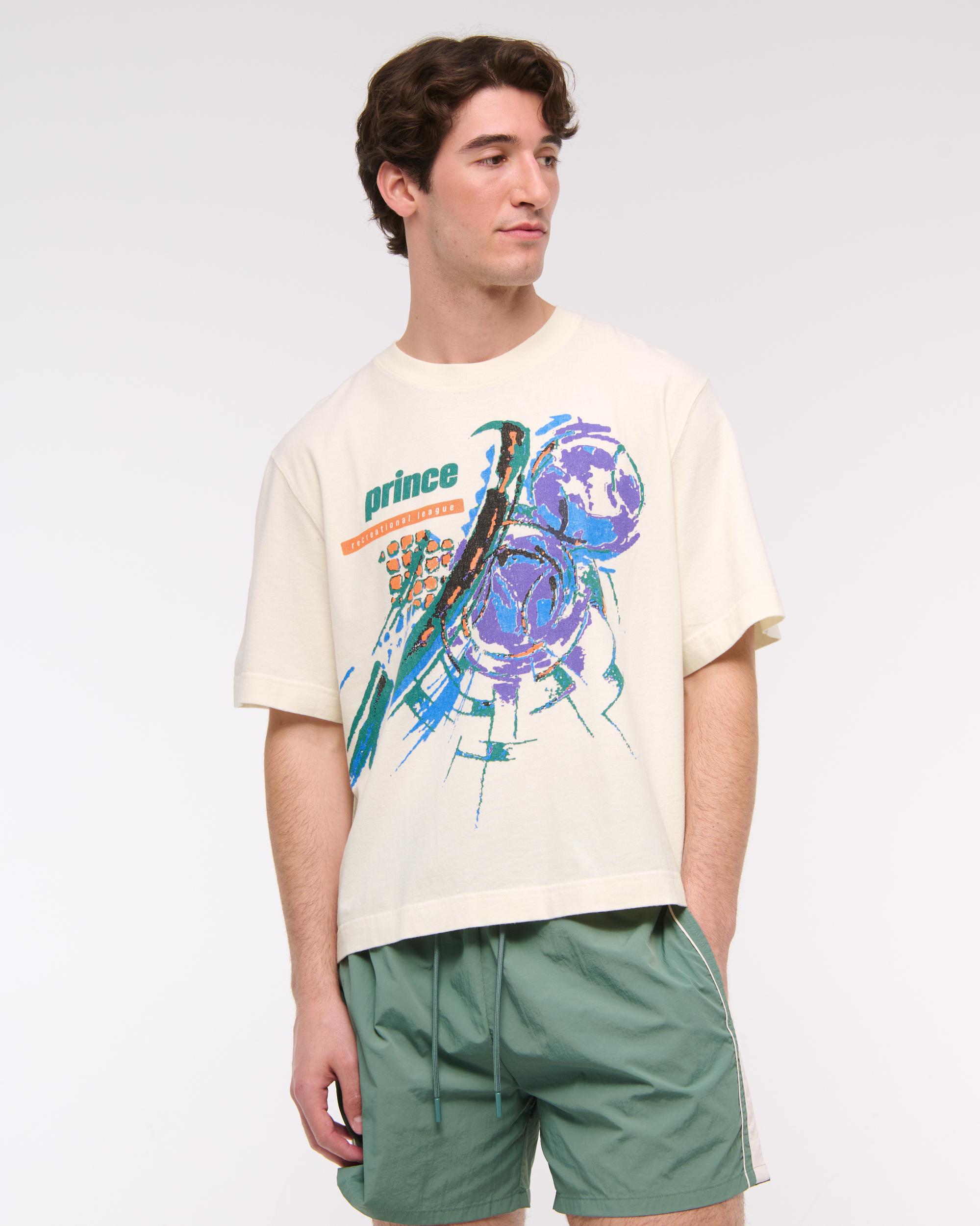 Prince Tennis Vintage-Inspired Cropped Graphic Tee Product Image
