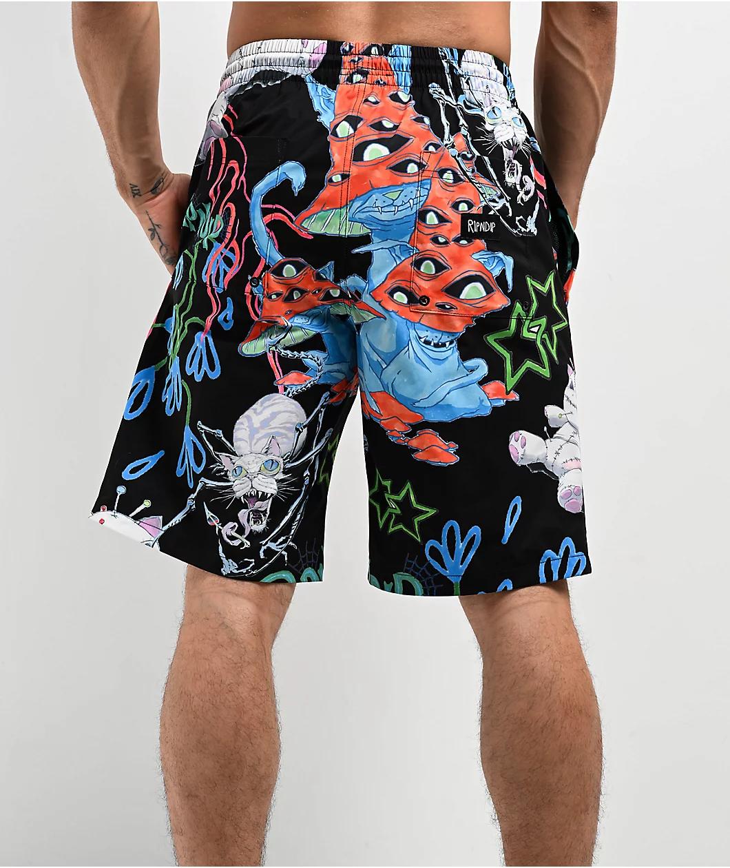 RIPNDIP Travis Black Board Shorts Product Image