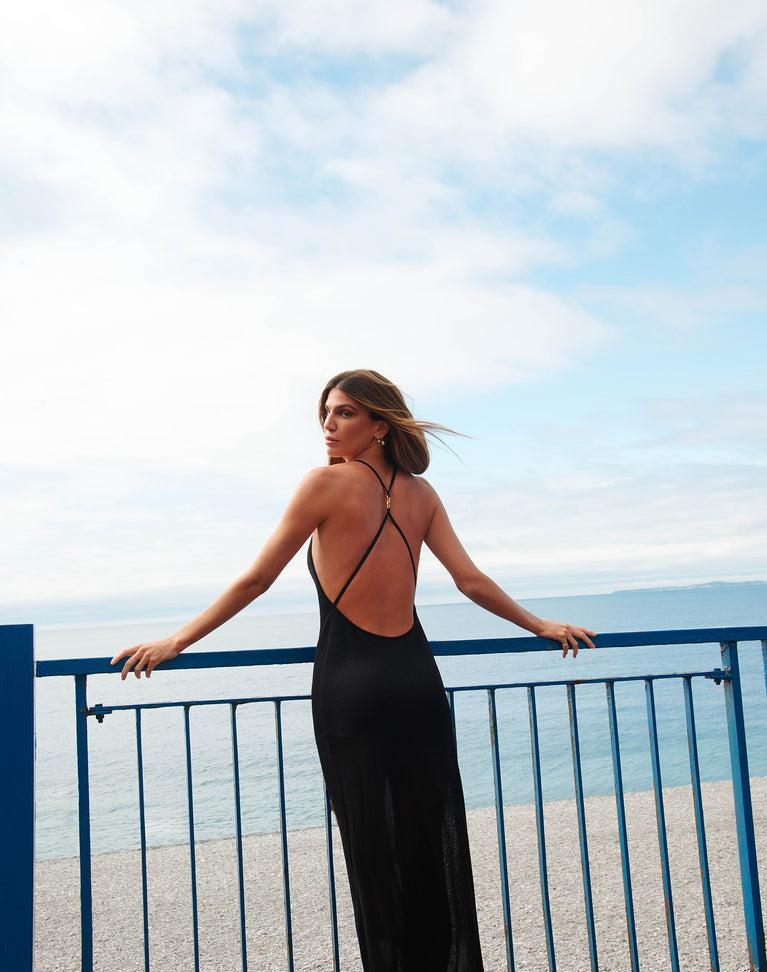 Knit Daphne Long Dress - Black Product Image