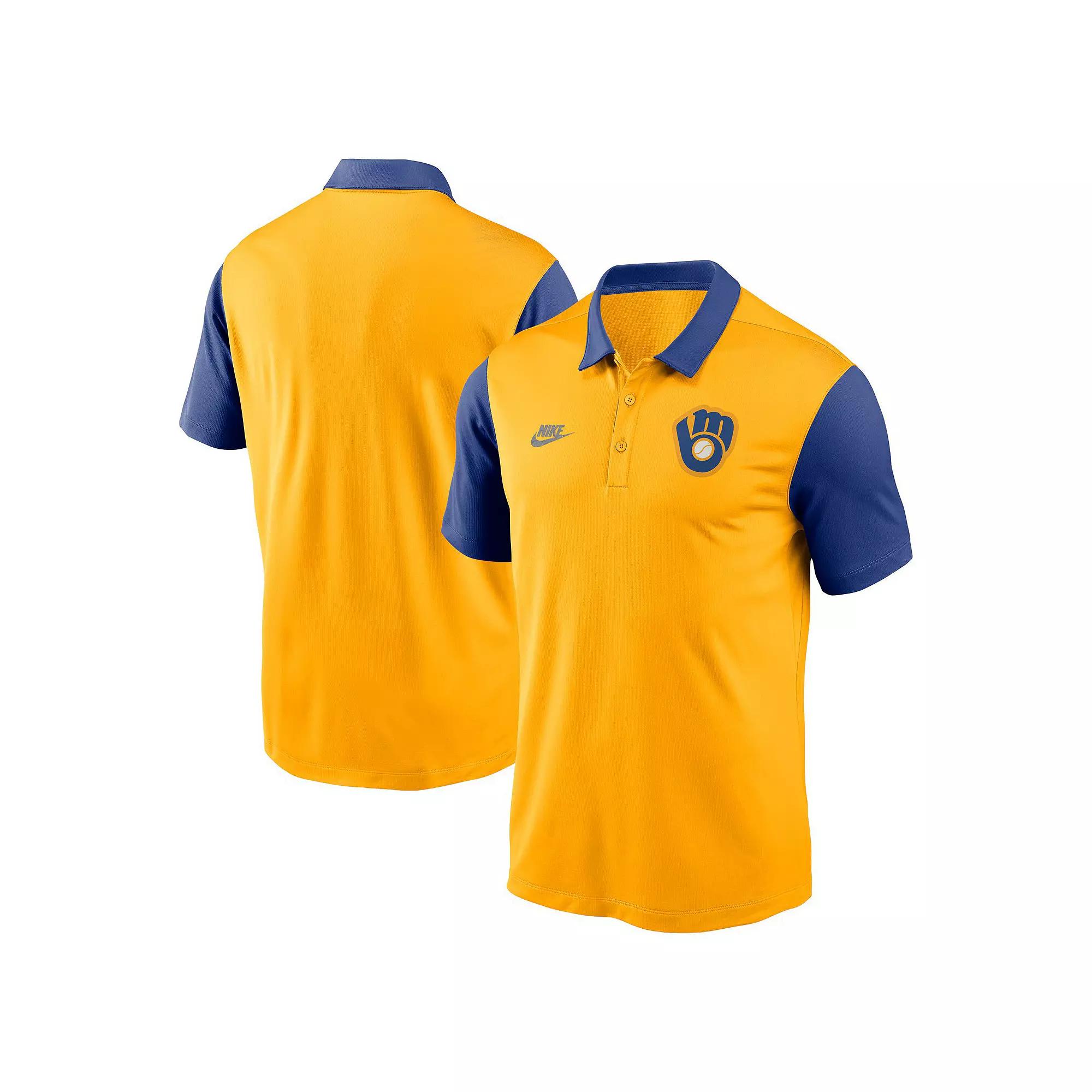 Men's Nike Gold Milwaukee Brewers Franchise Cooperstown Collection Polo,  Product Image