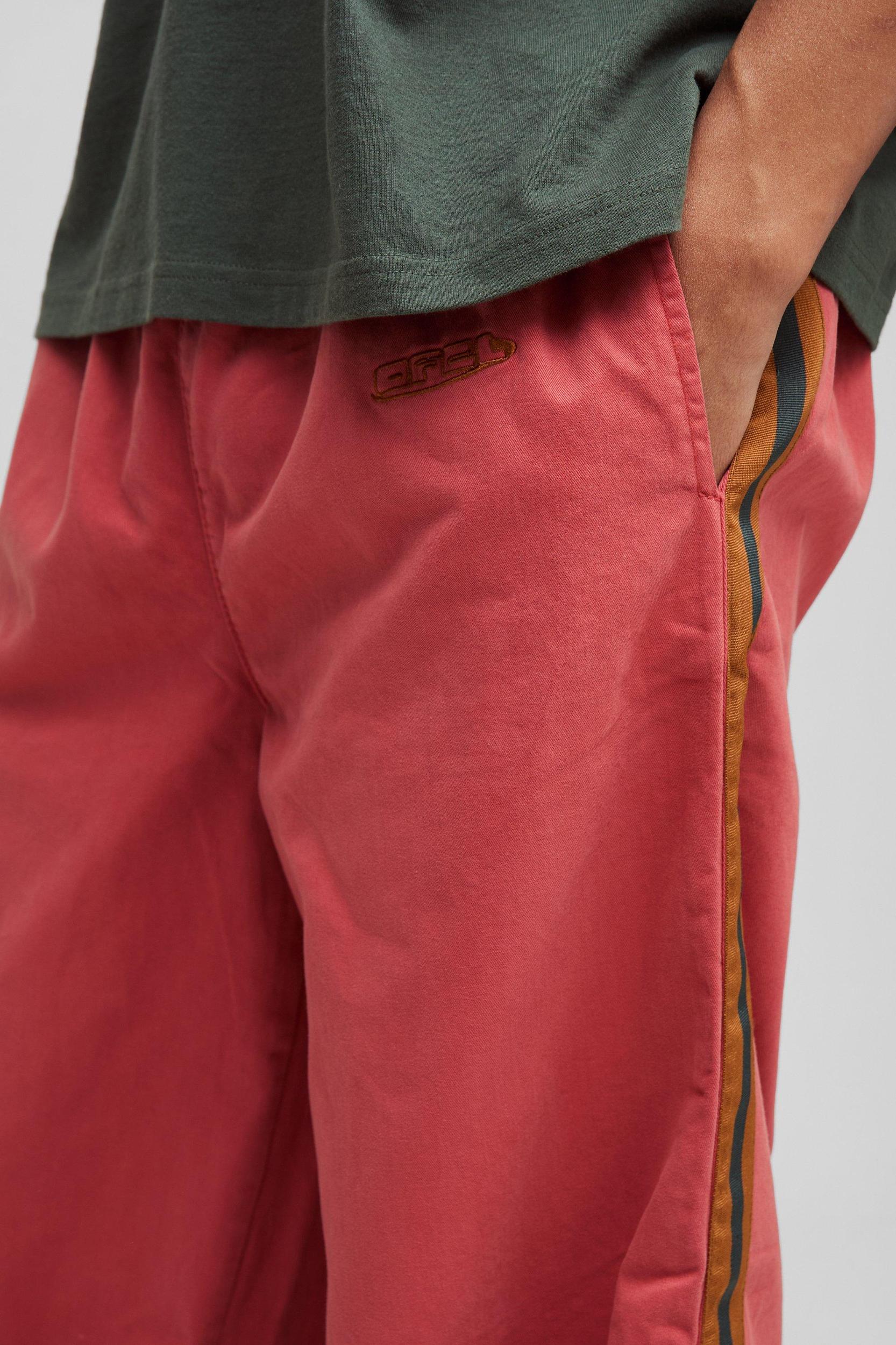 Elasticated Waist Extreme Baggy Peached Twill Embroidery Pants | boohooMAN USA Product Image