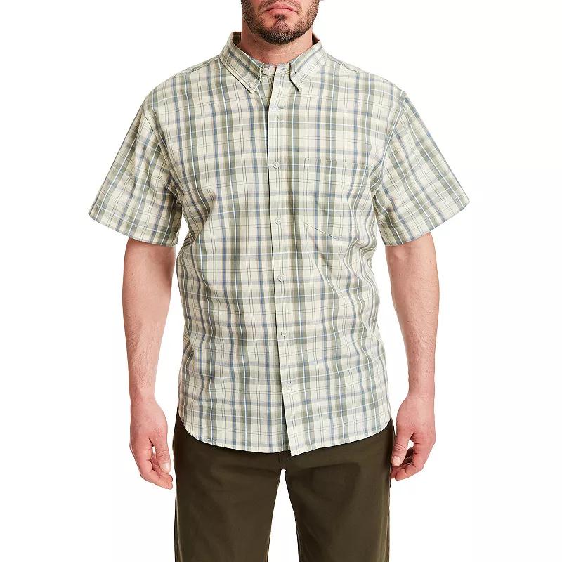 Men's Smith's Workwear Button-Down Plaid Shirt,  Product Image