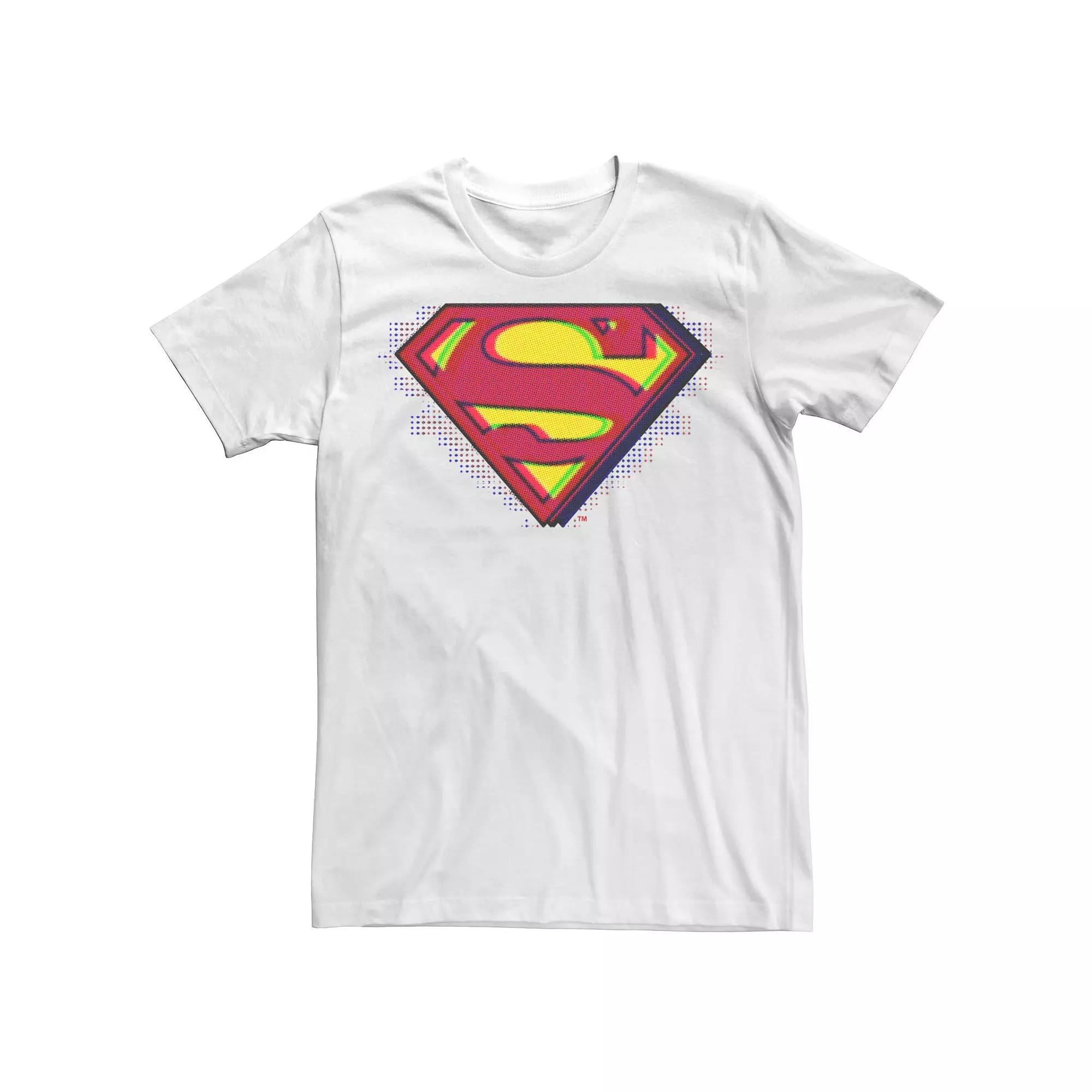 Men's DC Fandome Superman Chrome Splatter Logo Tee, Size: Small, White Product Image