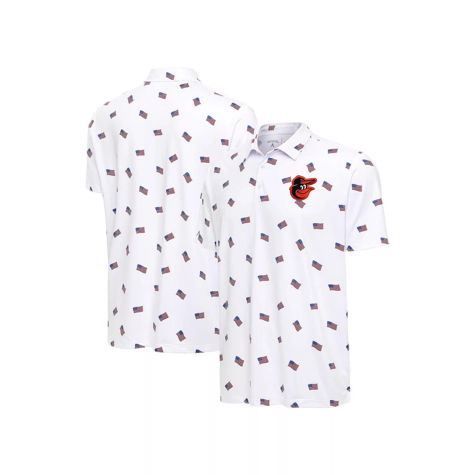 Men's Antigua White Baltimore Orioles Americana Polo,  Product Image