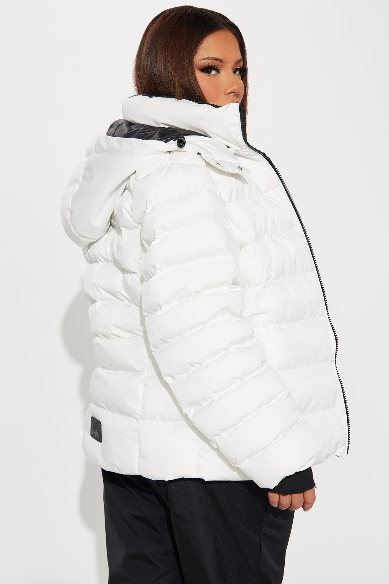 Grab My Skis Puffer Jacket - White Product Image