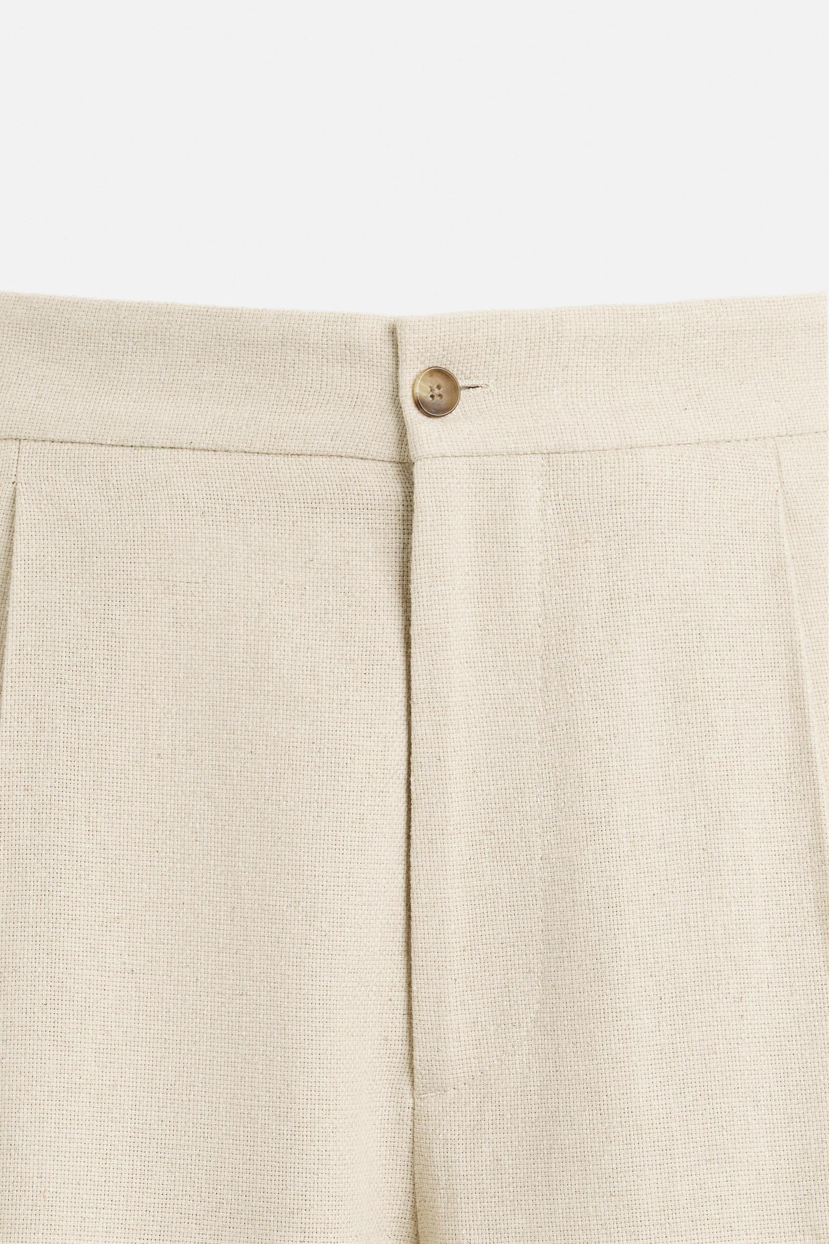 STRUCTURED LINEN SUIT PANTS Product Image