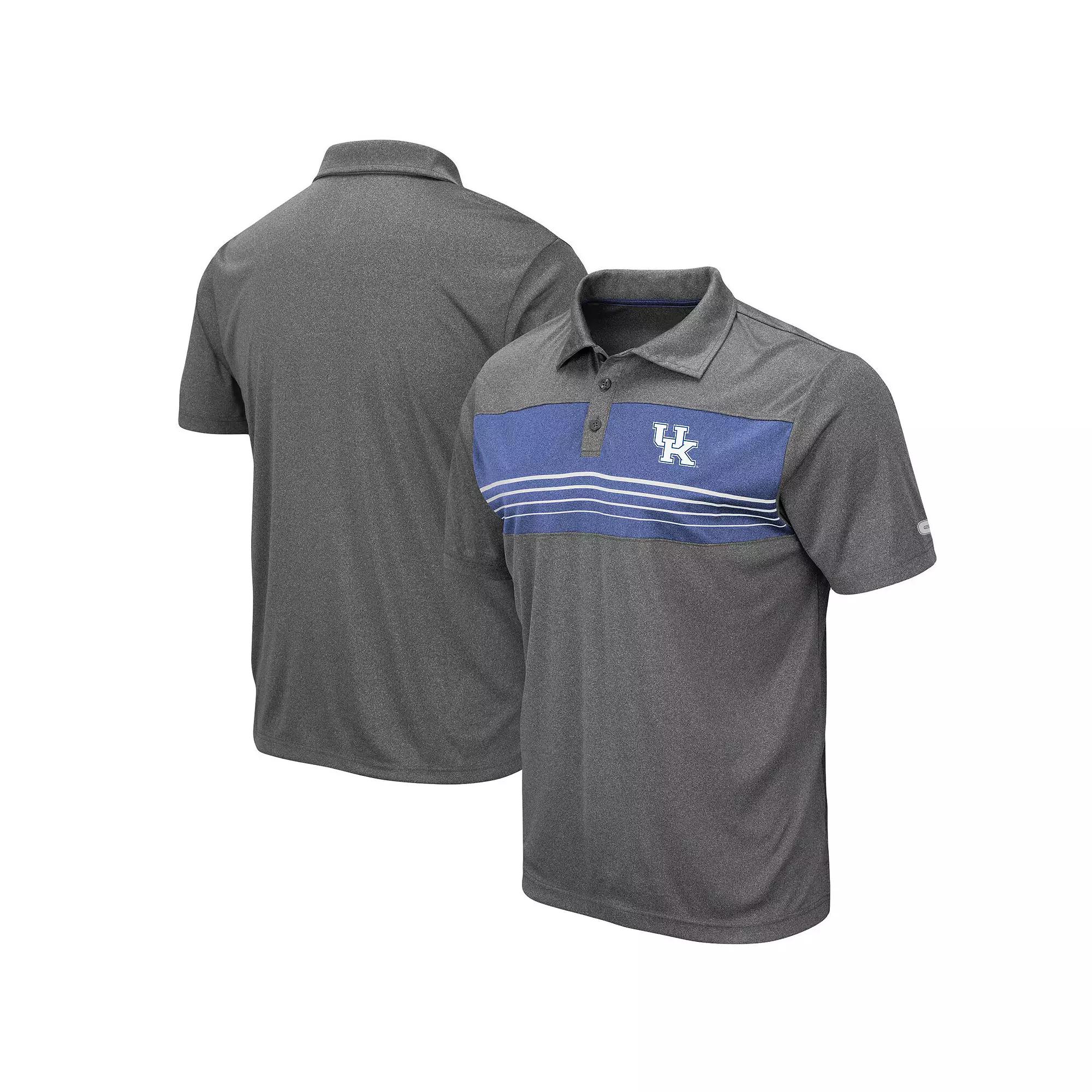 Men's Colosseum Heather Charcoal Kentucky Wildcats Smithers Polo, Size: Medium Product Image