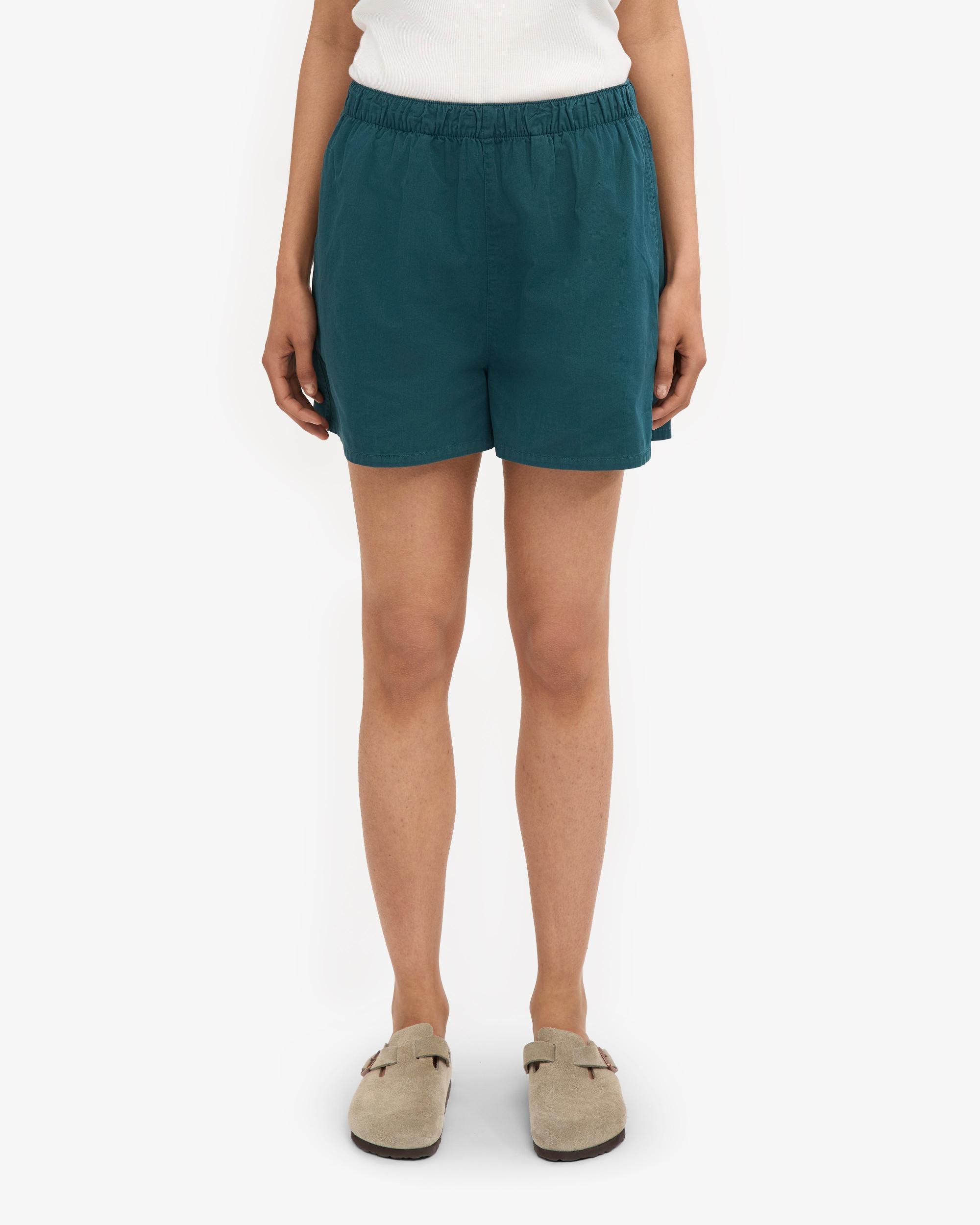 Women Organic Twill Shorts - Ocean Green Product Image