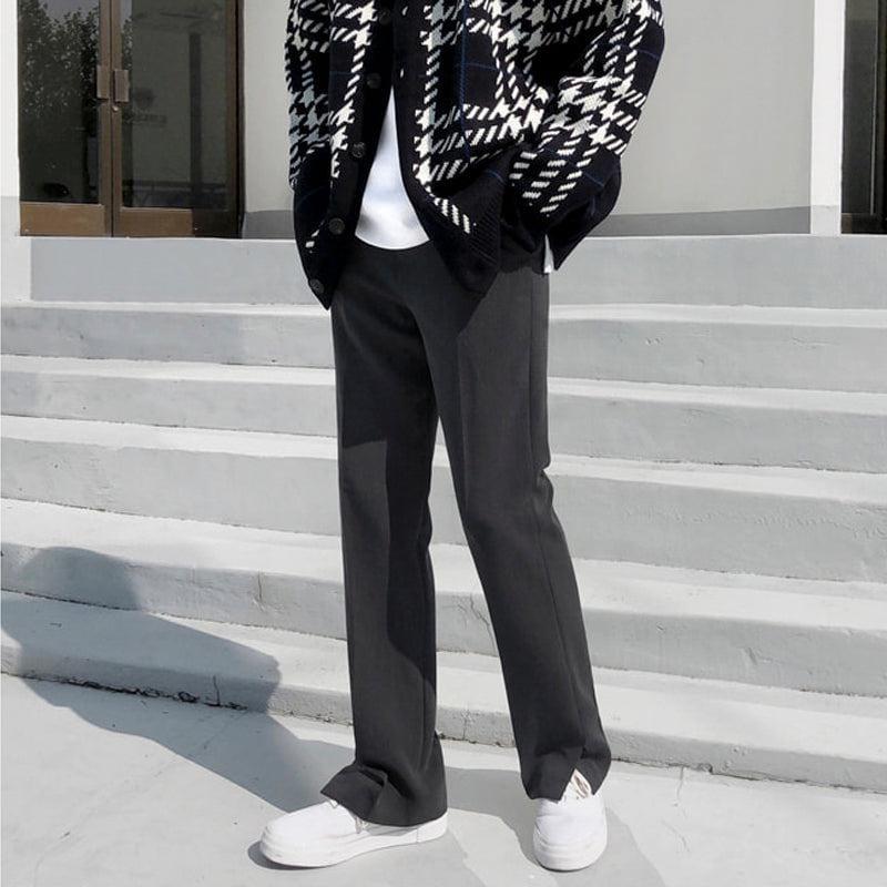 RT No. 3073 STRAIGHT DRAPE SLIT PANTS Product Image