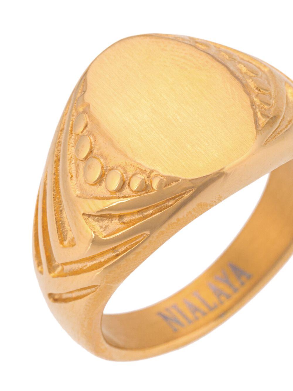 decorative engraved signet ring Product Image