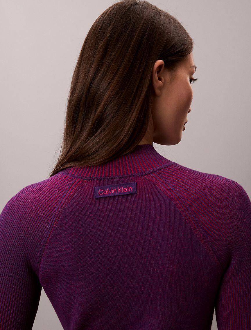 Tech Knit Rib Mock Neck Sweater Product Image