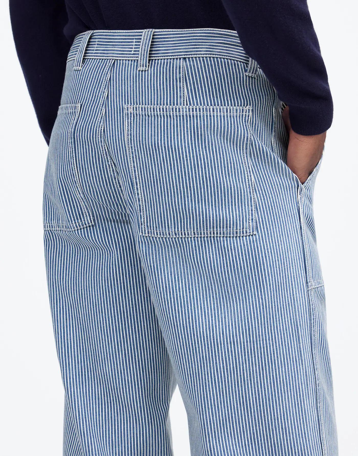 Baggy Surplus Pants in Indigo Engineer Stripe Product Image