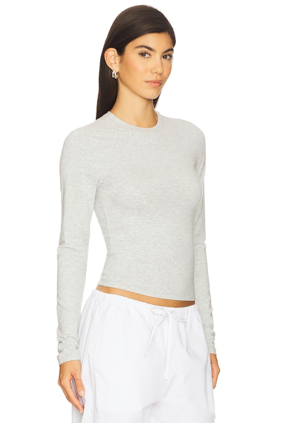 Cotton Jersey Long Sleeve T-Shirt SKIMS Product Image