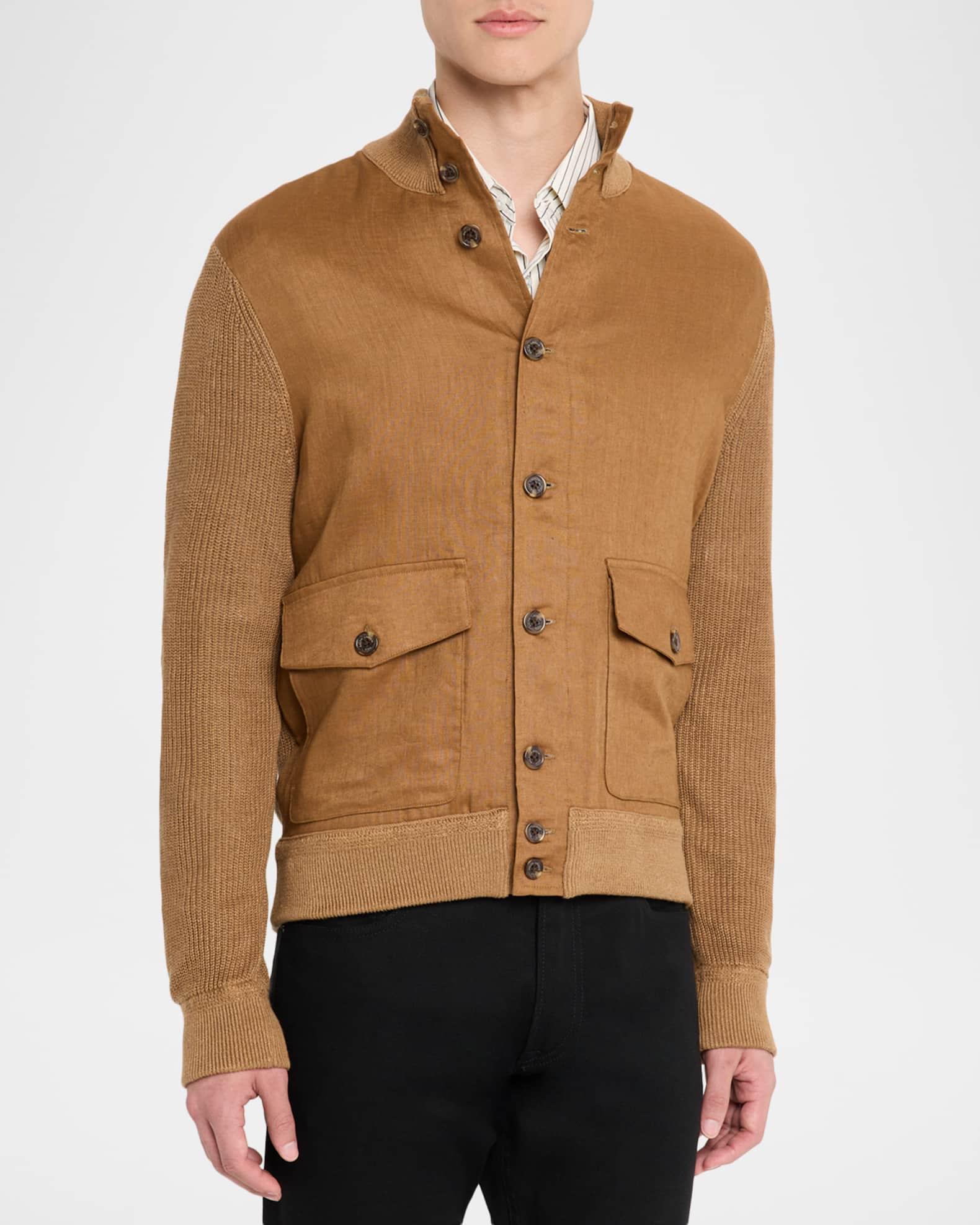 Men's Hybrid Linen Cardigan Product Image