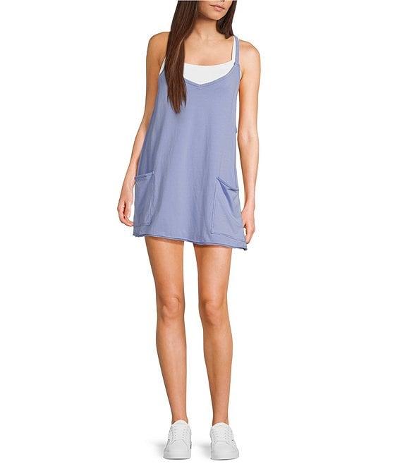 Free People FP Movement Hot Shot Scoop Neck Sleeveless Patch Pocket Mini Dress Product Image