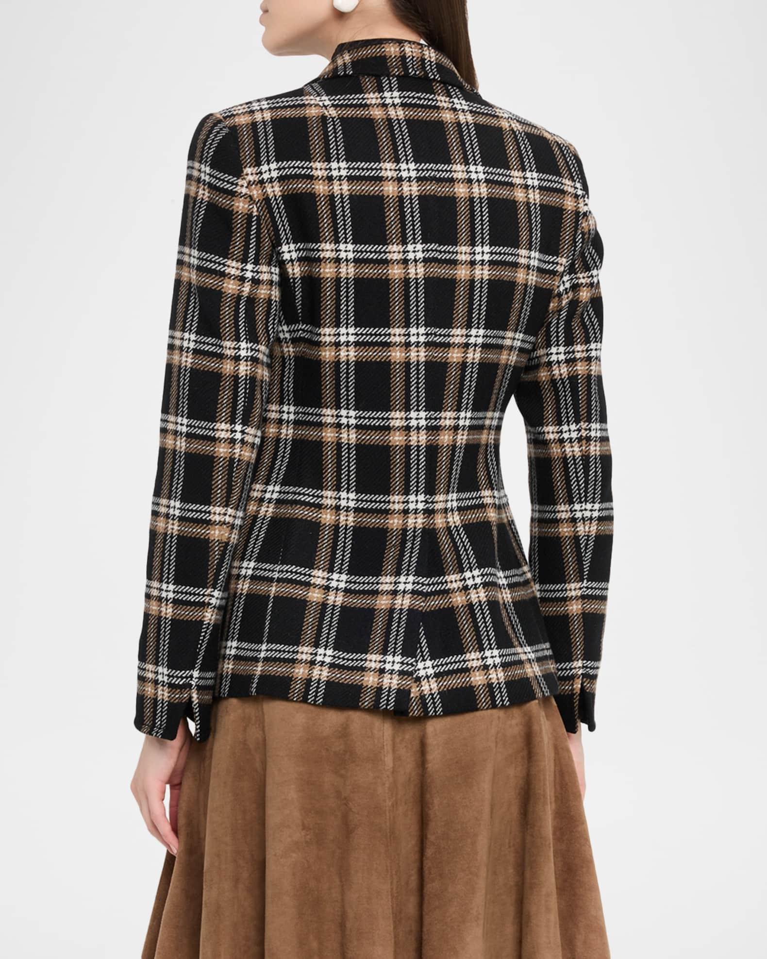 Wool Check Single-Breasted Jacket Product Image
