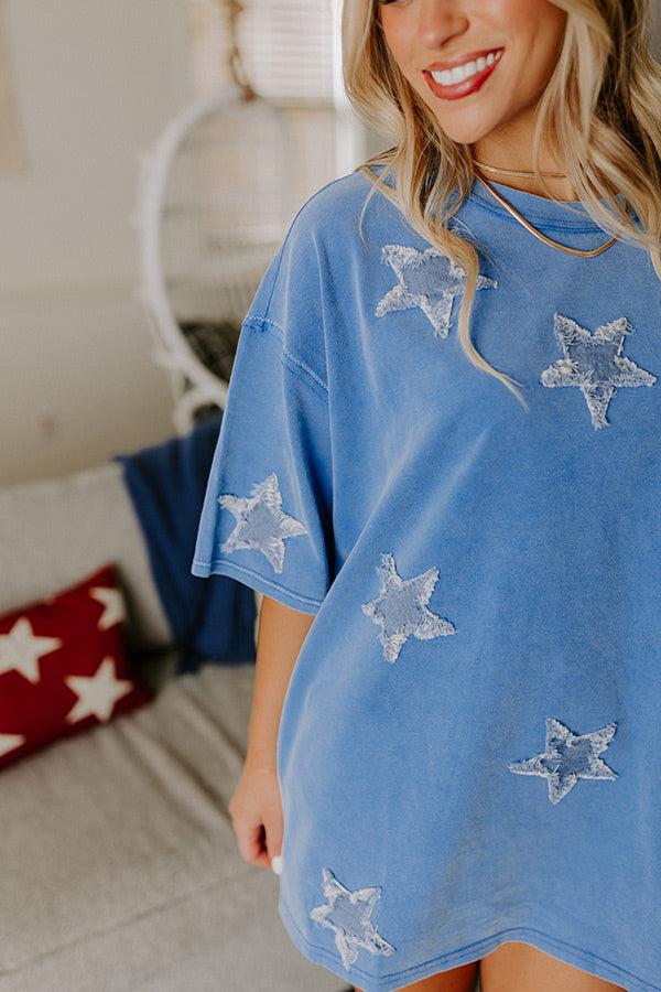 Reach For The Stars Vintage Wash Oversized Tee Product Image