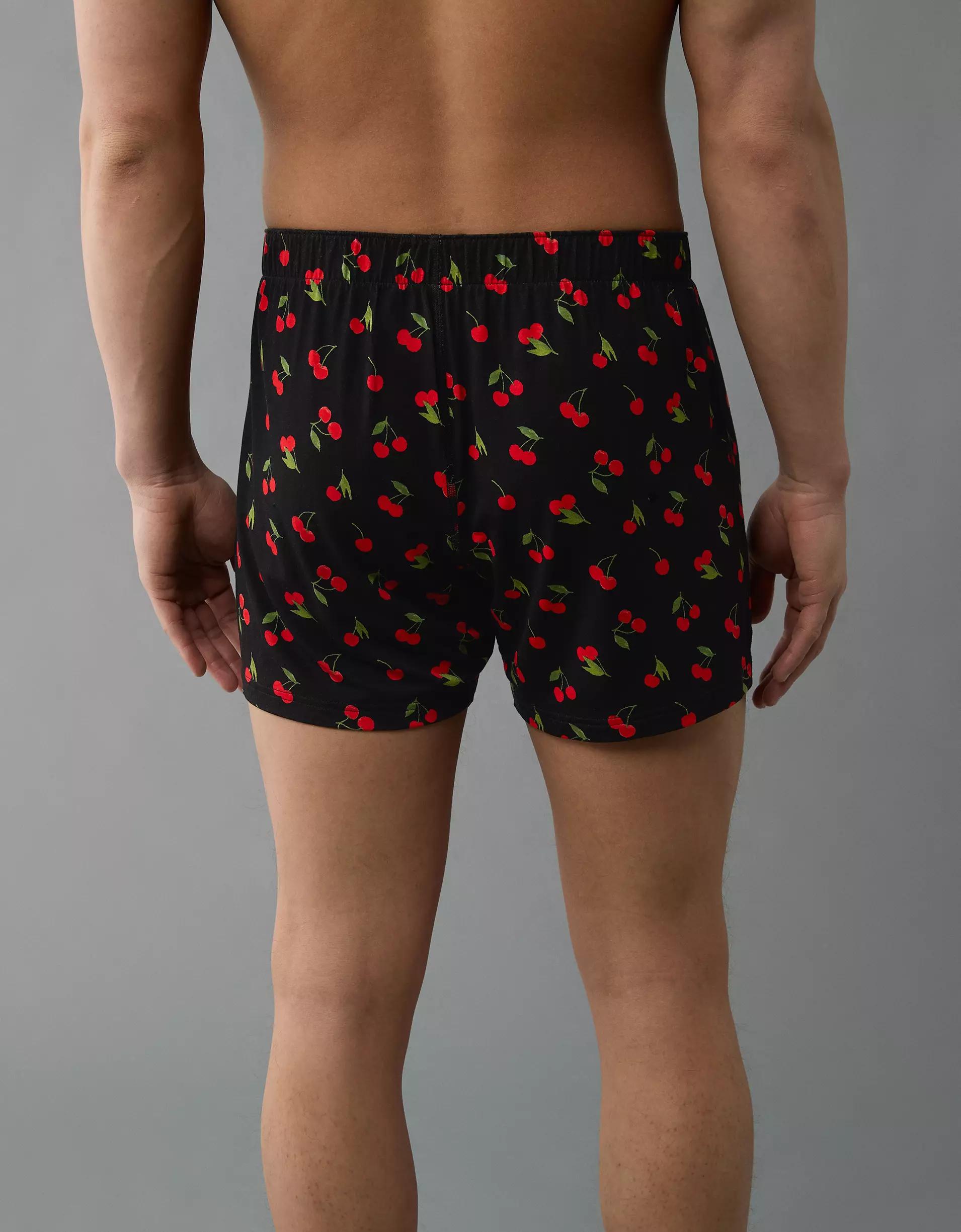 AEO Men's Cherries Slim Knit Ultra Soft Boxer Short Product Image
