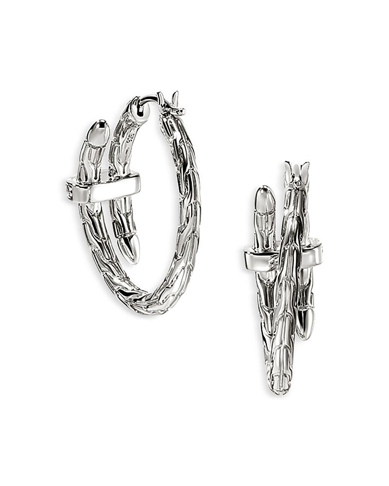 John Hardy Sterling Silver Diamond Spear Small Hoop Earrings Product Image