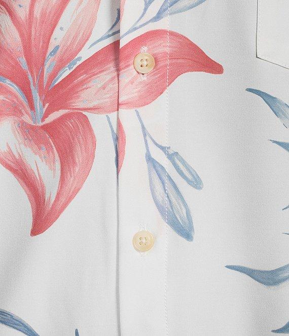 Rowm Rec + Relax Short Sleeve Performance Lily Print Shirt Product Image