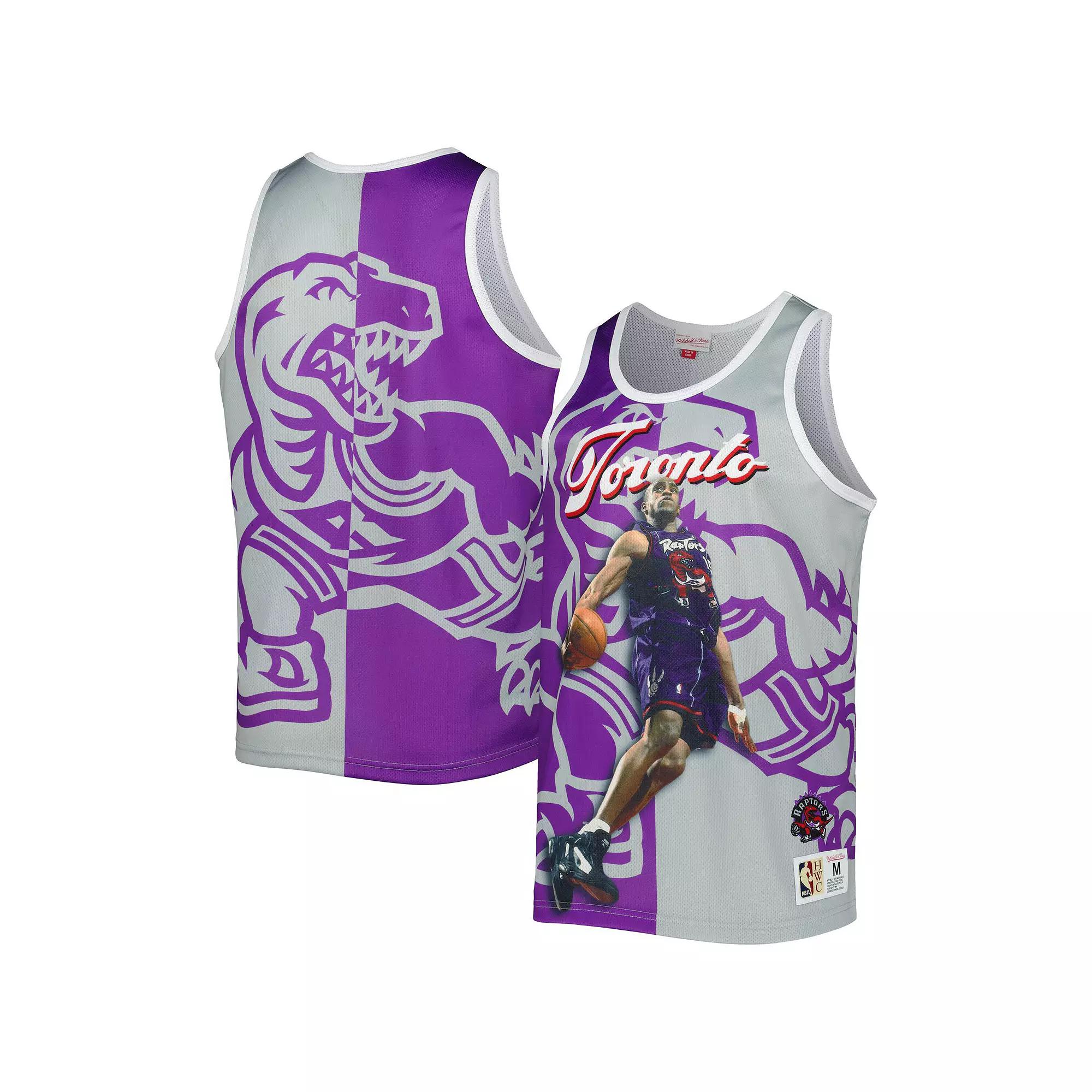 Men's Mitchell & Ness Vince Carter Purple/Gray Toronto Raptors Sublimated Player Tank Top, Size: 3XL, Rpt Purple Product Image