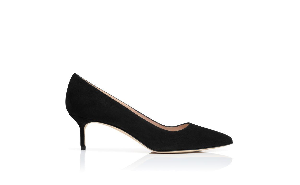 BB 50 Black Suede Pointed Toe Pumps Product Image