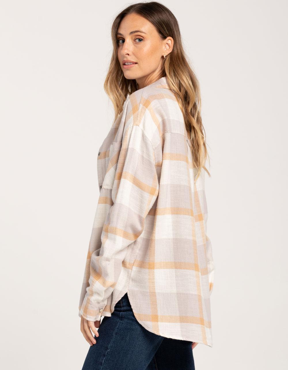 RSQ Womens Plaid Flannel - TAN Product Image