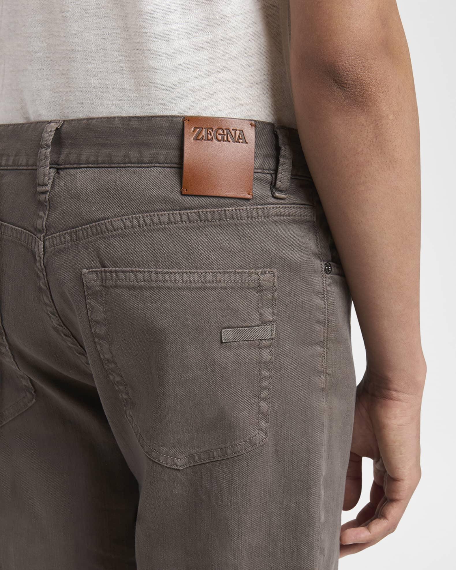 Men's Comfort Linen and Cotton Five-Pocket Pants Product Image