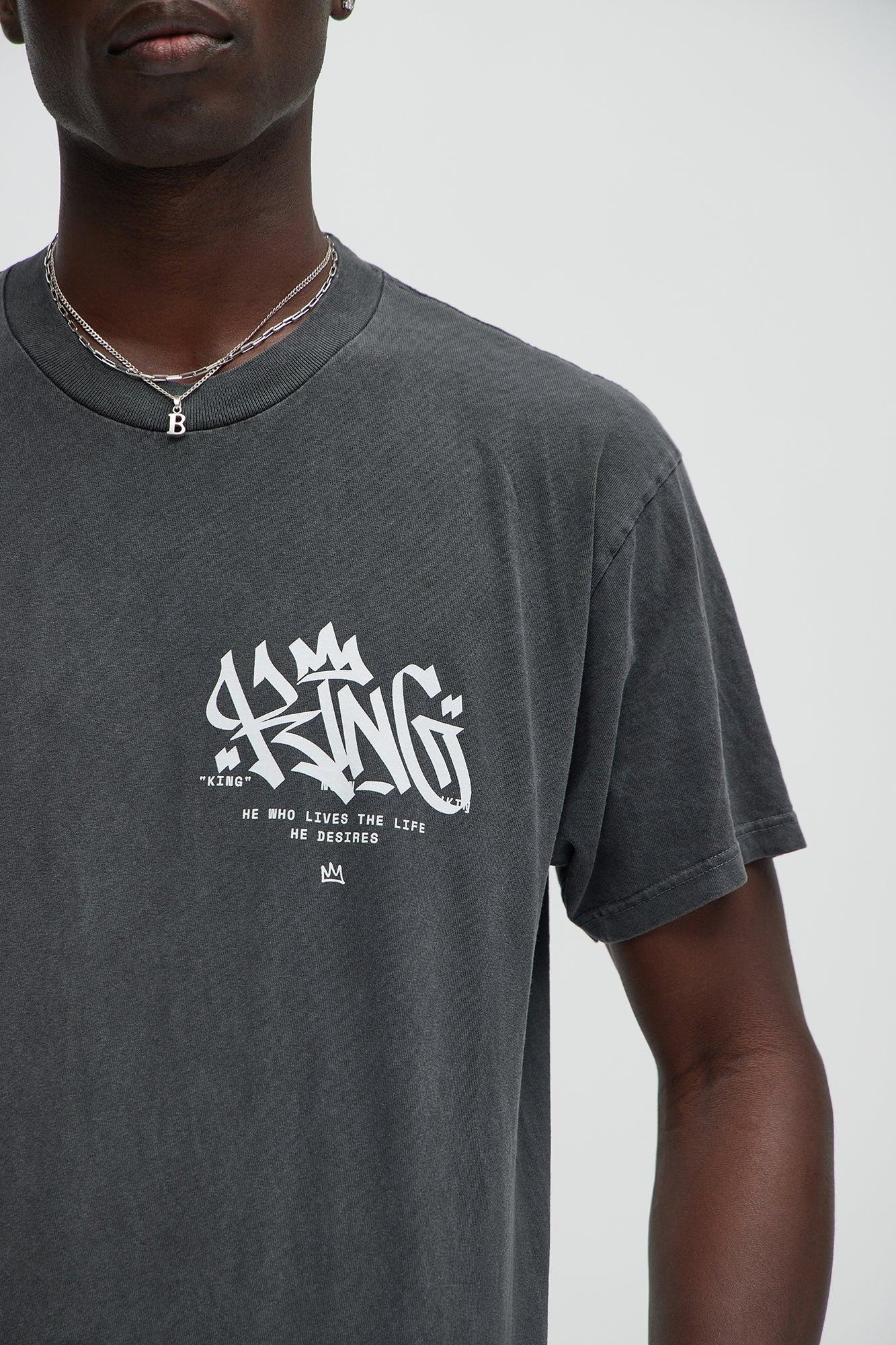 Heart Of A King Short Sleeve Tee - Black Product Image